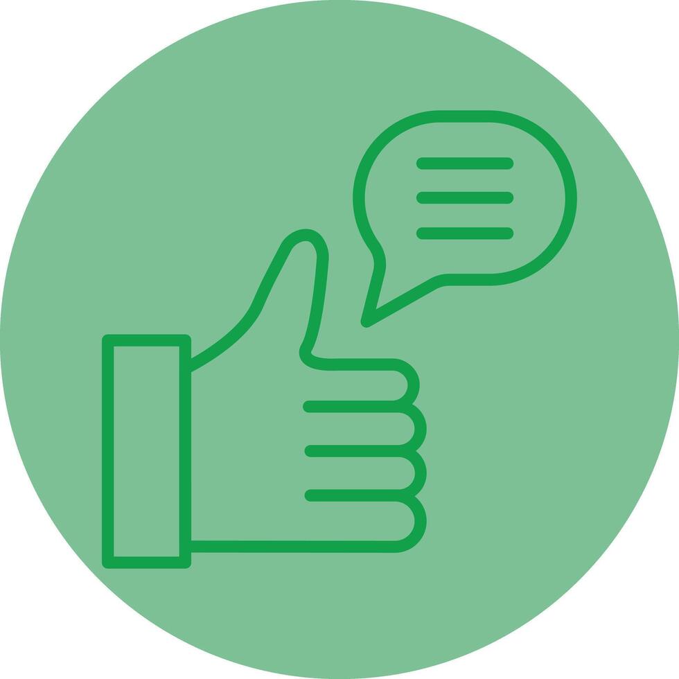 Feedback Green Line Circle Icon Design vector