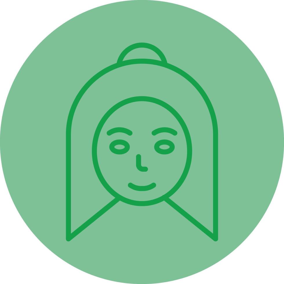 Facial Green Line Circle Icon Design vector