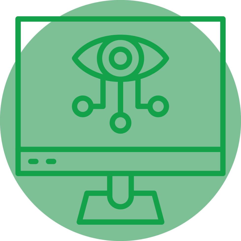 Data Visualization Green Line Circle Icon Design vector