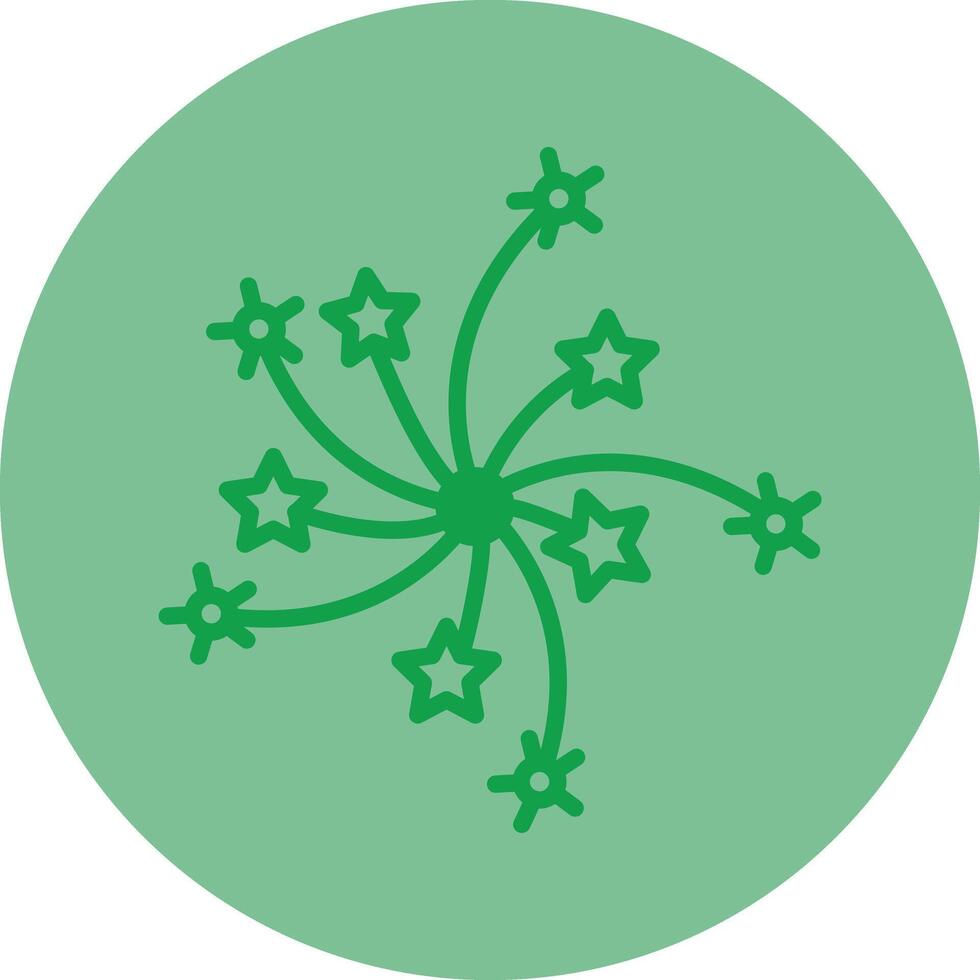Firecracker Green Line Circle Icon Design vector
