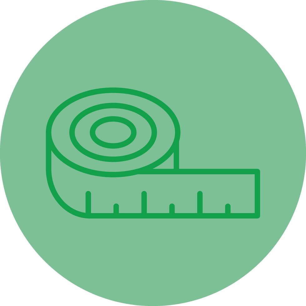 Measurement Green Line Circle Icon Design vector