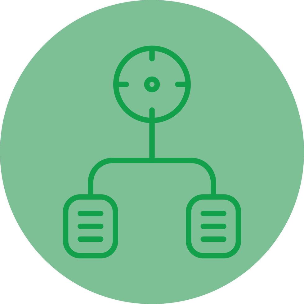 Task Green Line Circle Icon Design vector