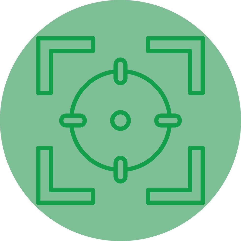 Focus Green Line Circle Icon Design vector