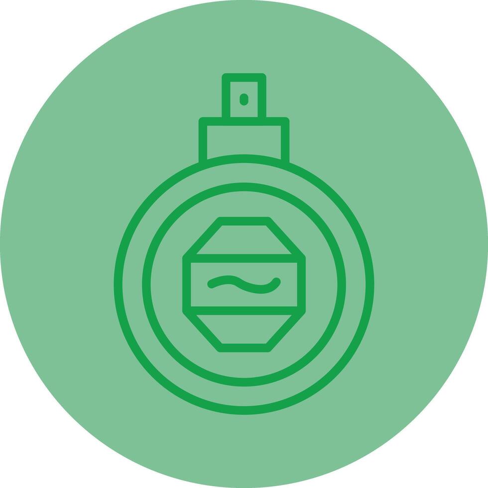 Perfume Green Line Circle Icon Design vector