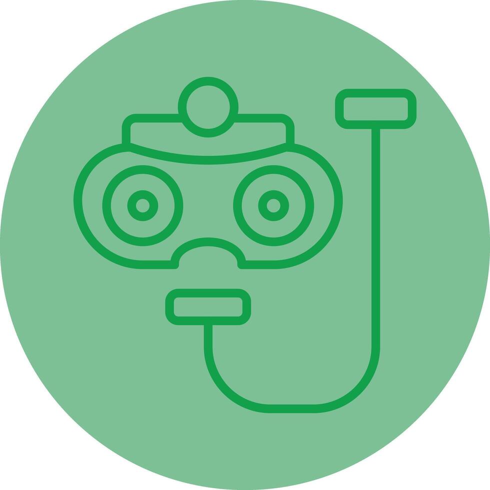 Diver Green Line Circle Icon Design vector