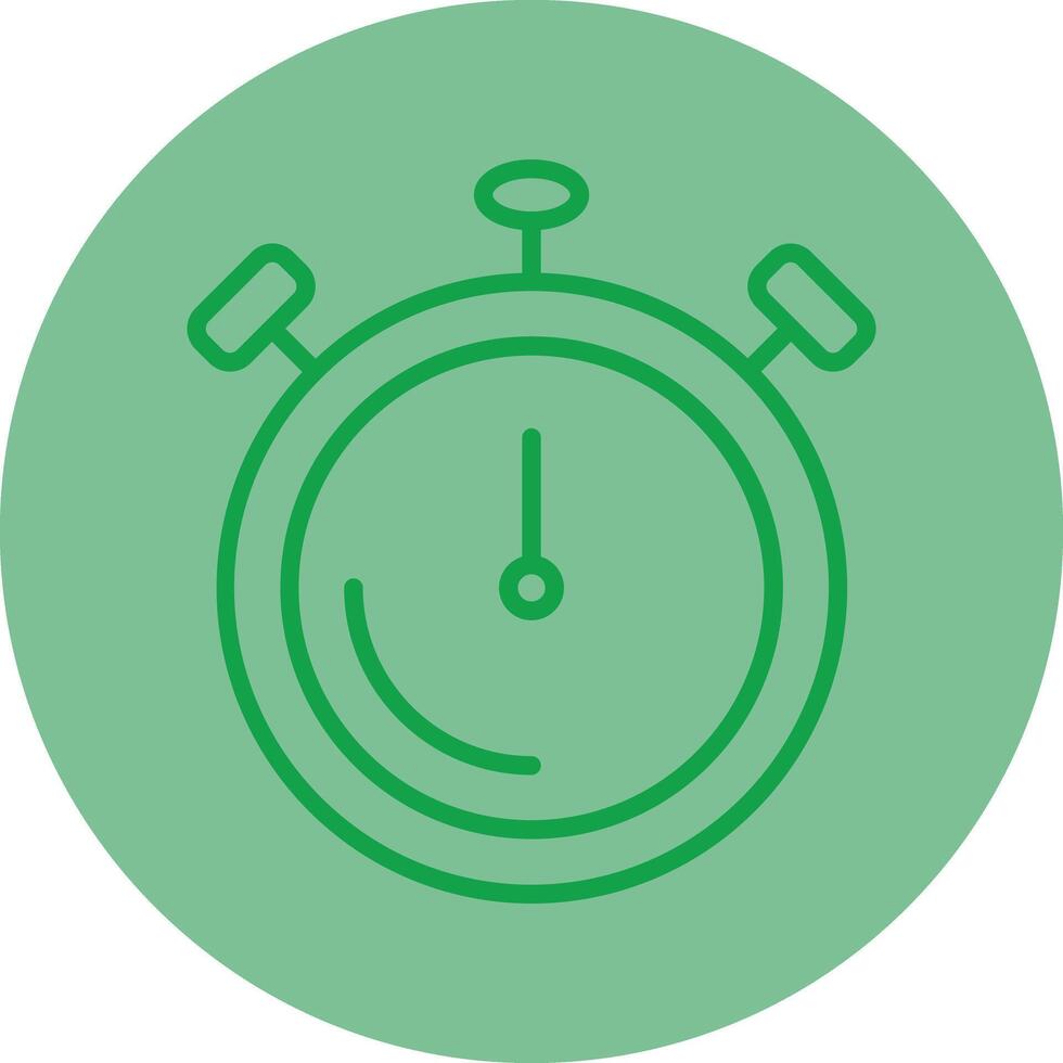 Efficiency Measure Green Line Circle Icon Design vector