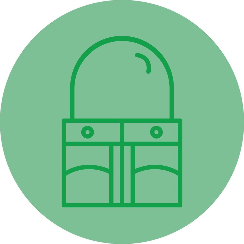 vendaje habitación verde línea circulo icono diseño vector