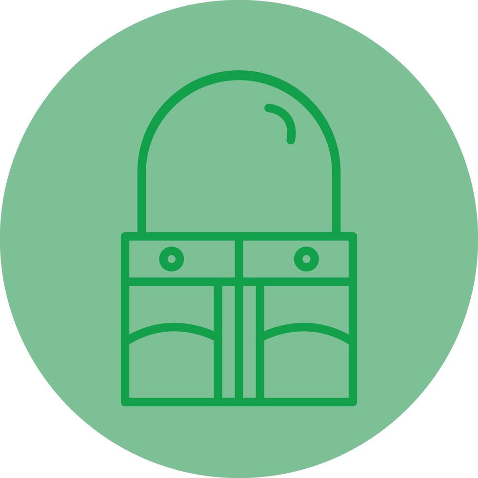 Dressing Room Green Line Circle Icon Design vector