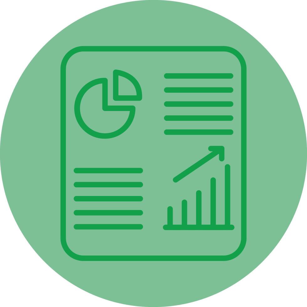 Infographics Green Line Circle Icon Design vector