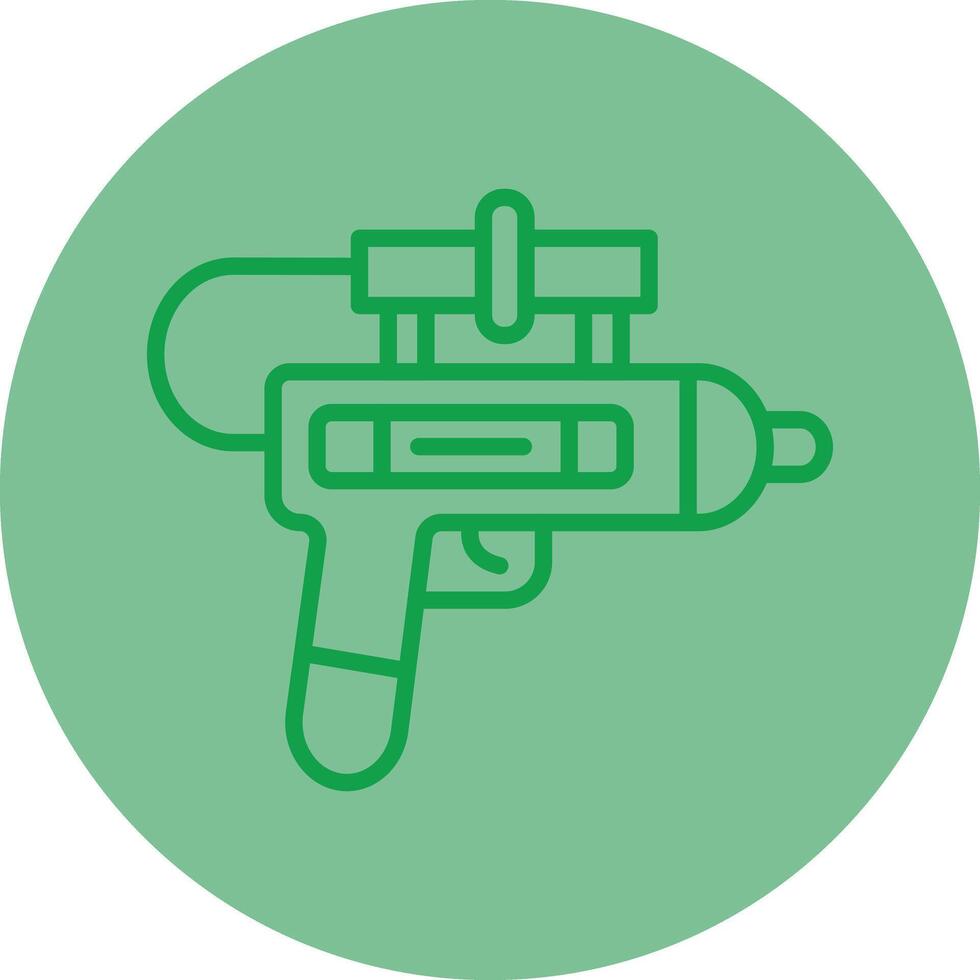 agua pistola verde línea circulo icono diseño vector