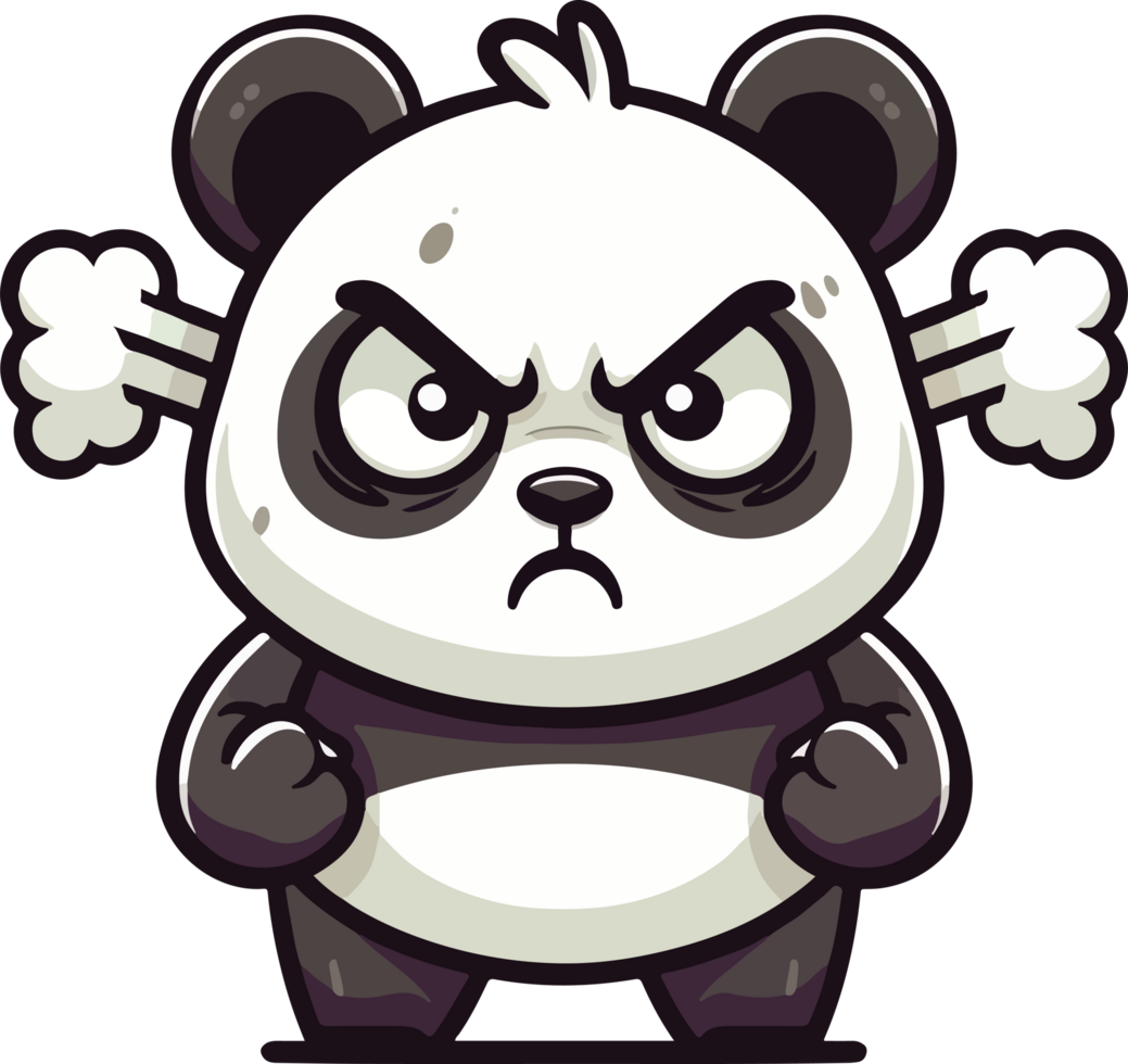 Angry Panda illustration png