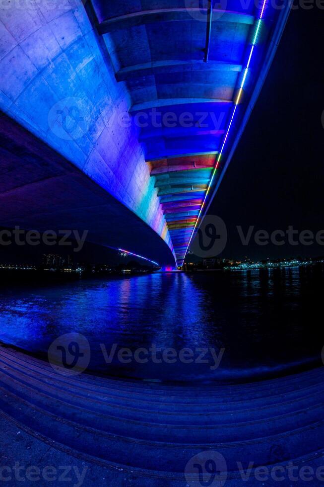 colourful light under the bridge photo