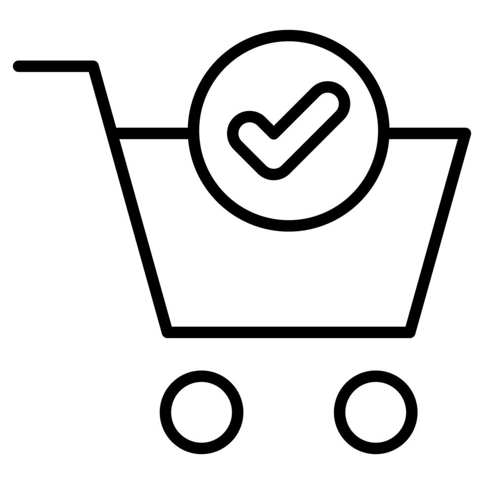 Check Out icon line illustration vector