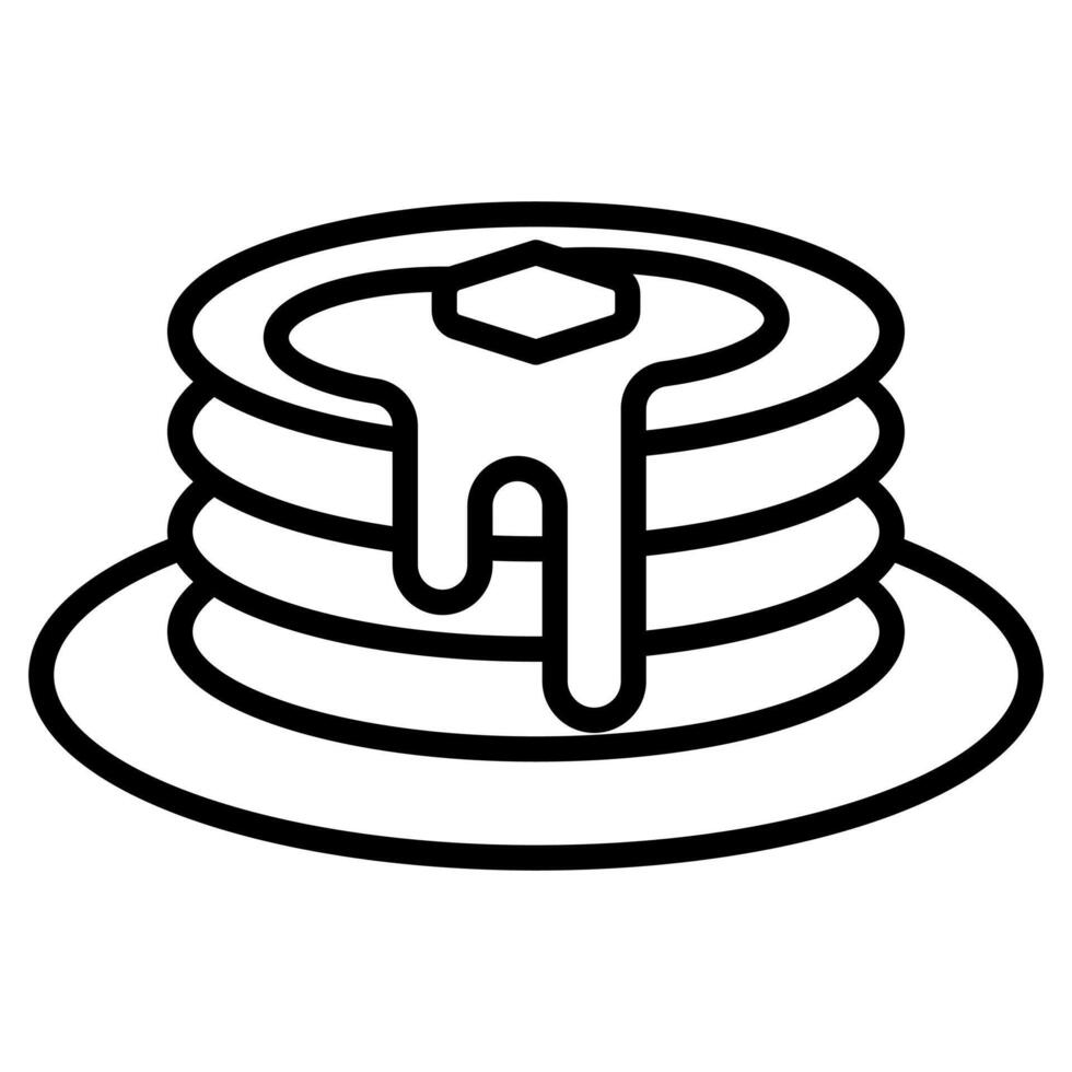 Pancake Stack icon line illustration vector