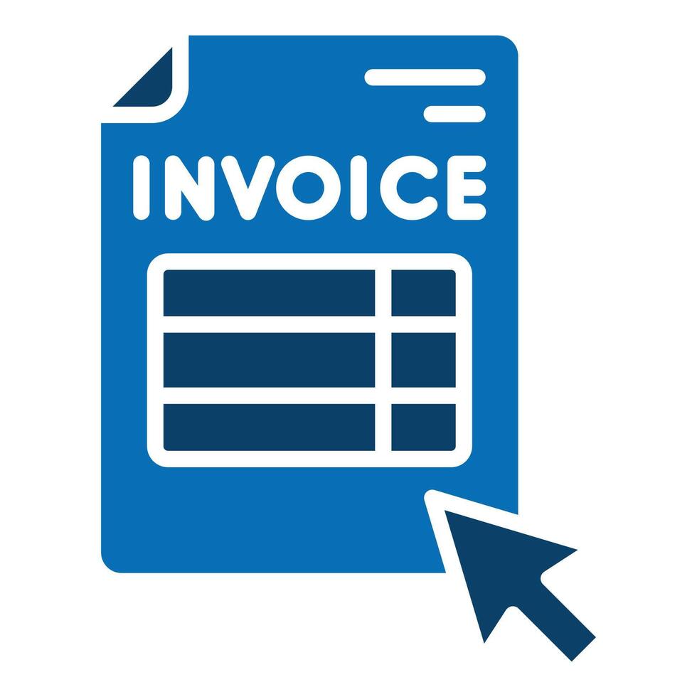 Invoice Click icon line illustration vector