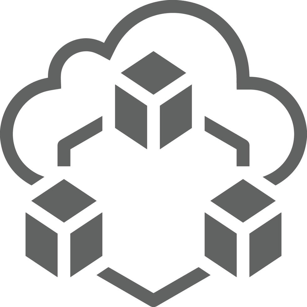 Cloud icon symbol image. Illustration of the hosting storage vector