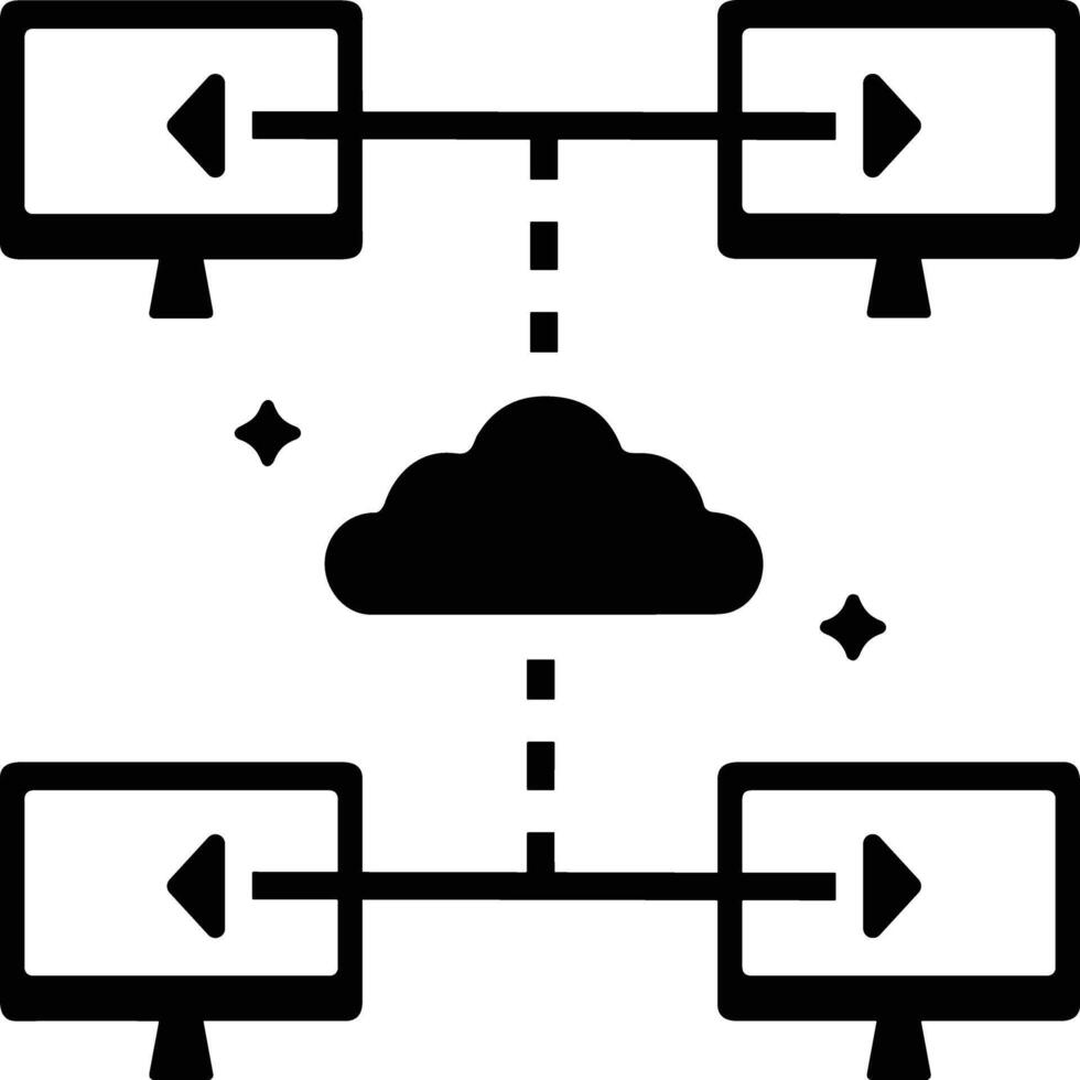 Cloud icon symbol image. Illustration of the hosting storage vector