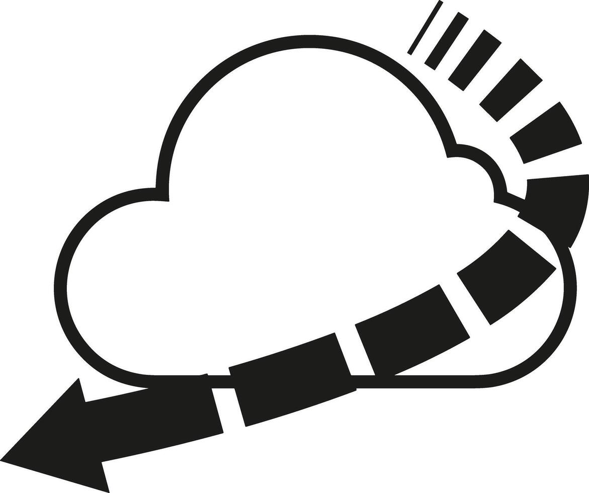 Cloud icon symbol image. Illustration of the hosting storage vector