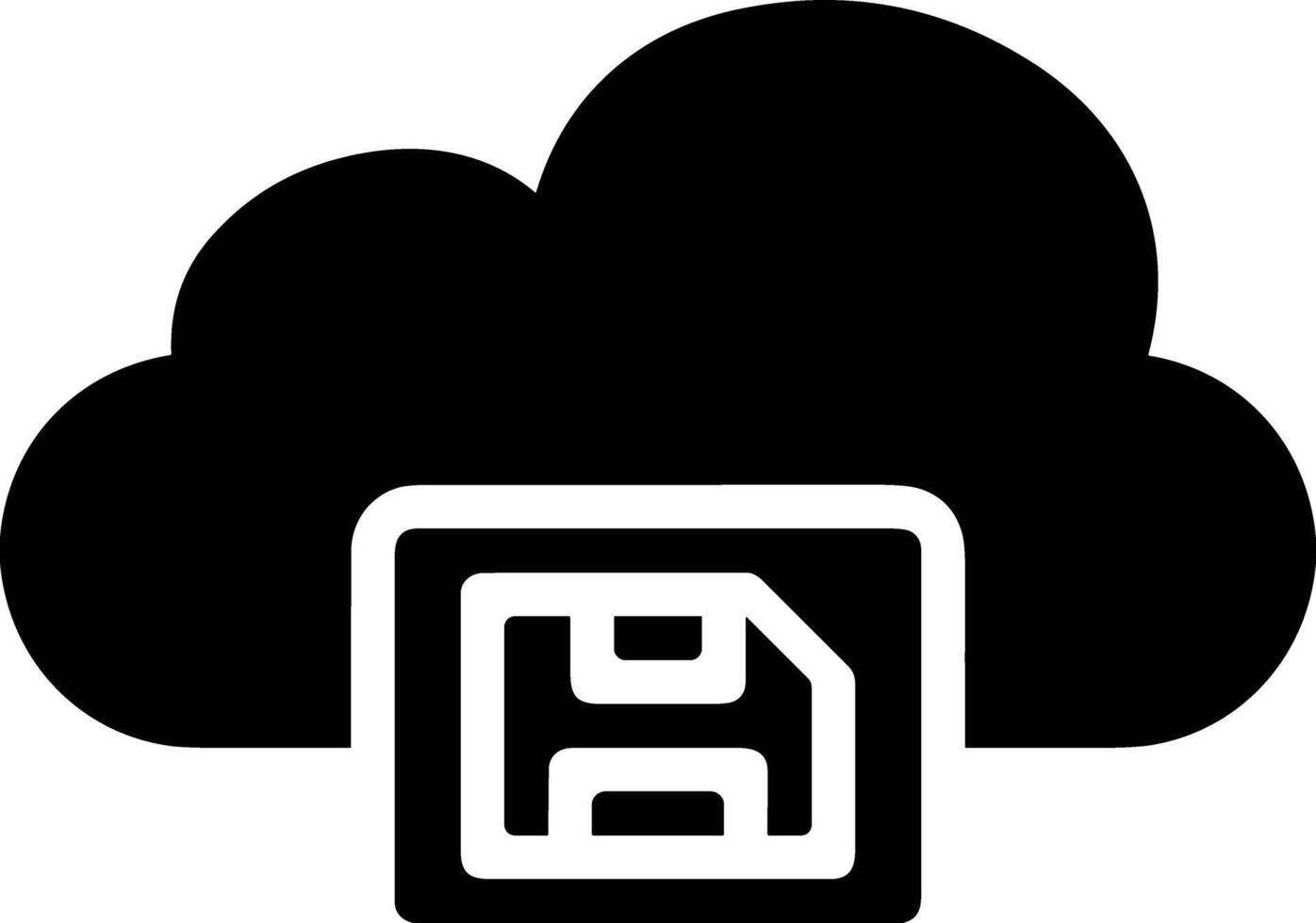 Cloud icon symbol image. Illustration of the hosting storage vector