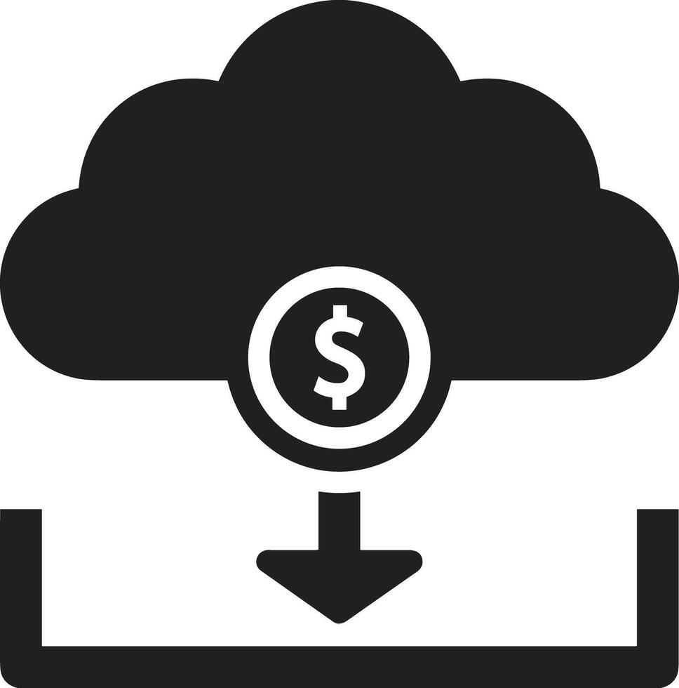 Cloud icon symbol image. Illustration of the hosting storage vector