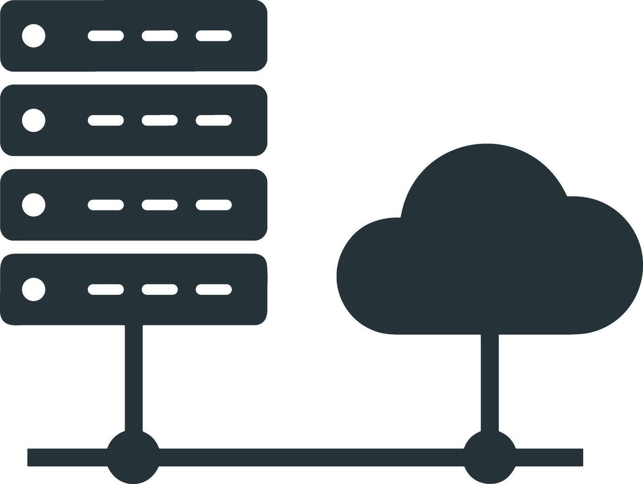 Cloud icon symbol image. Illustration of the hosting storage vector