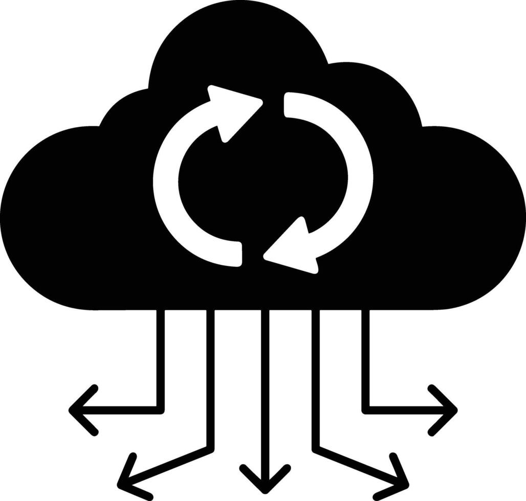 Cloud icon symbol image. Illustration of the hosting storage vector