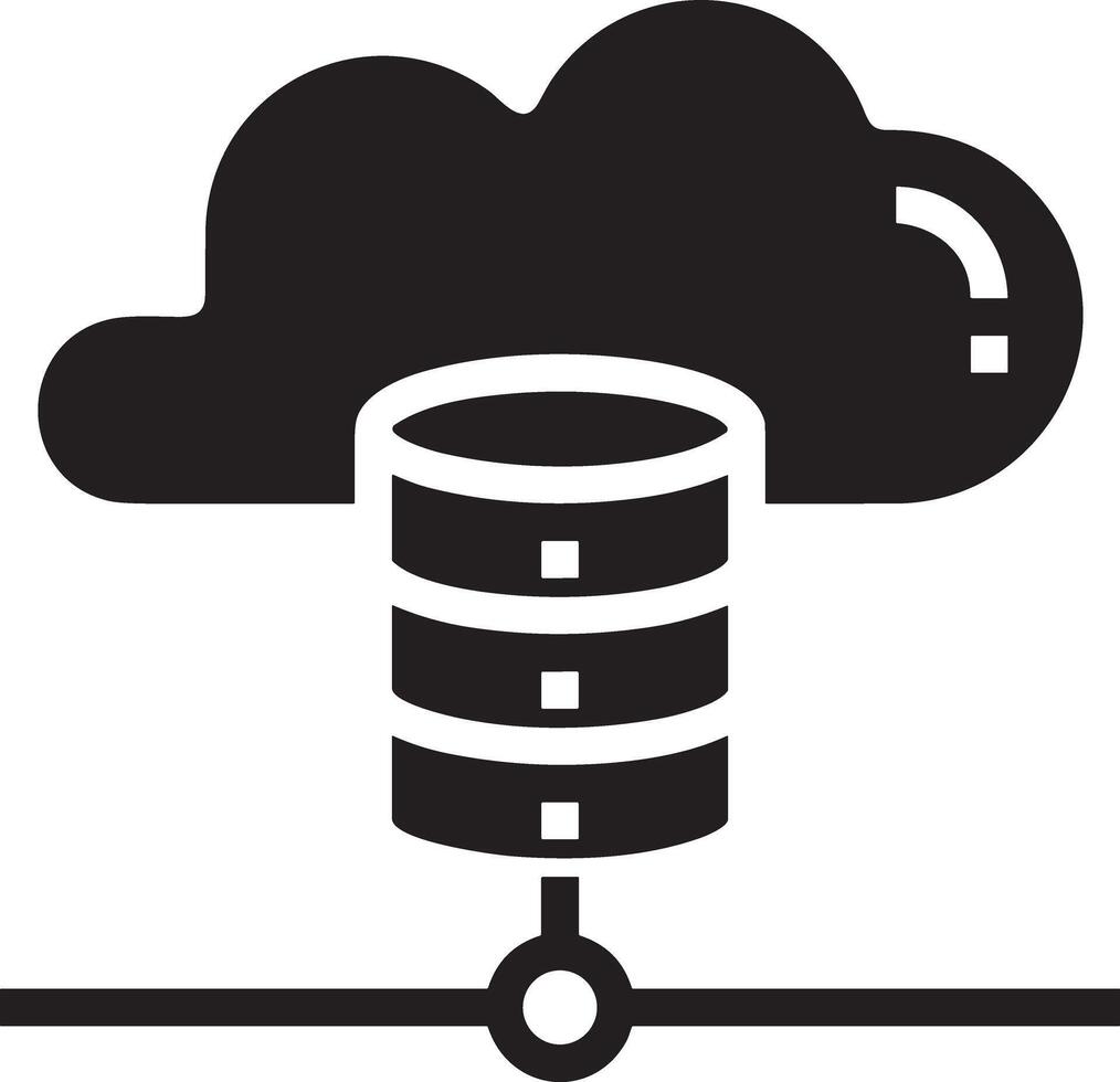 Cloud icon symbol image. Illustration of the hosting storage vector