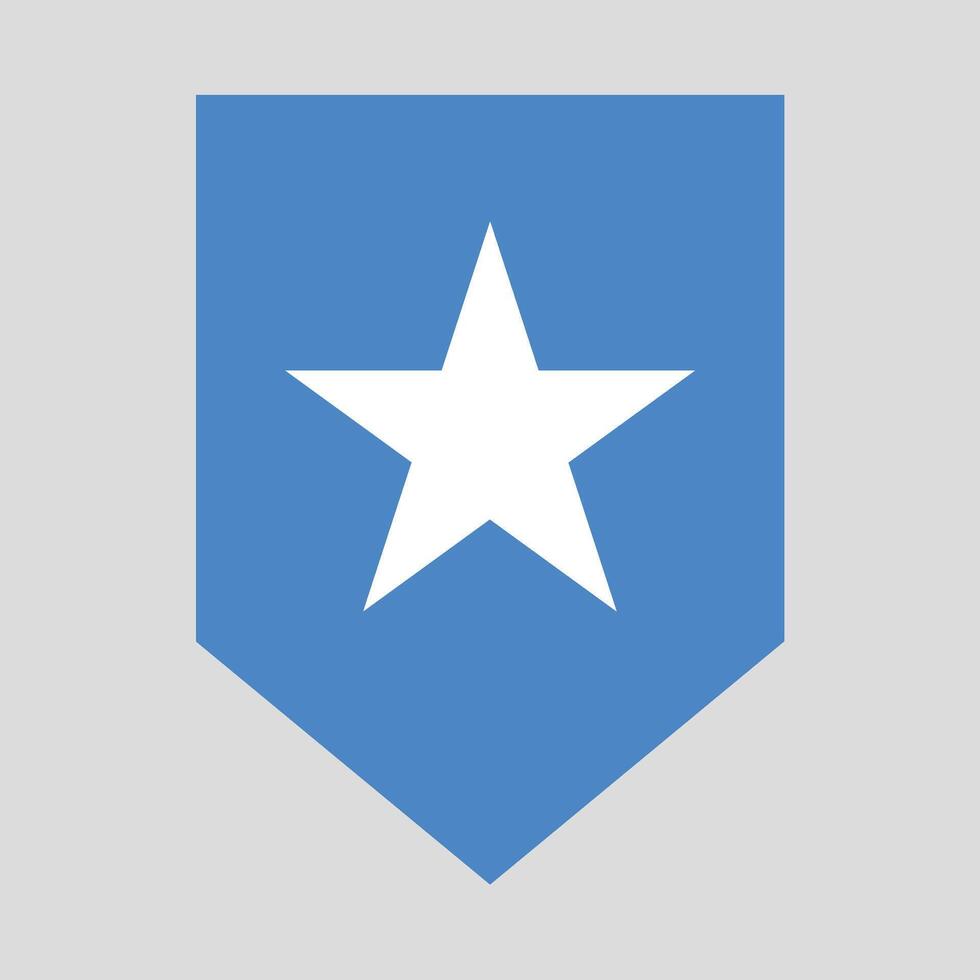 Somalia Flag in Shield Shape vector
