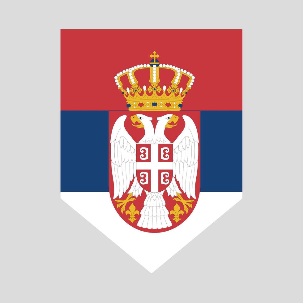 Serbia Flag in Shield Shape Frame vector