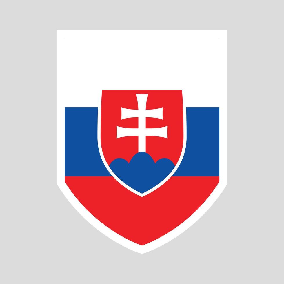 Slovakia Flag in Shield Shape vector
