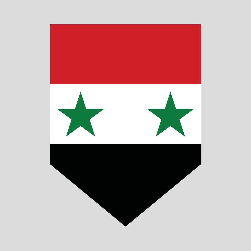 Syria Flag in Shield Shape Frame vector
