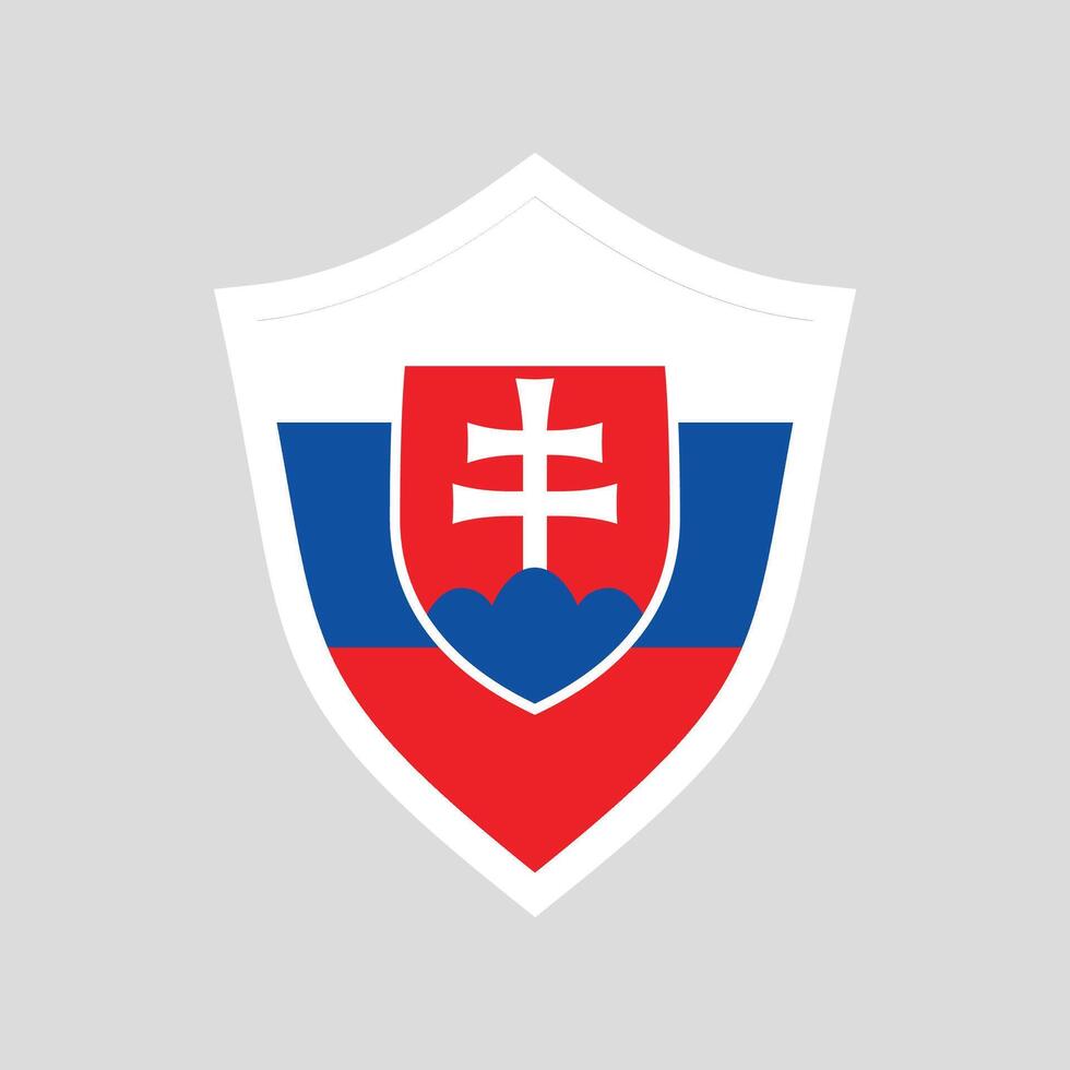 Slovakia Flag in Shield Shape vector