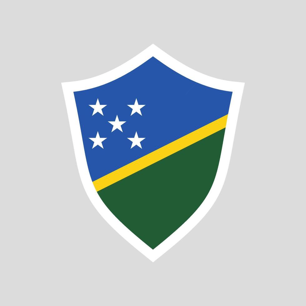 Solomon Islands Flag in Shield Shape vector