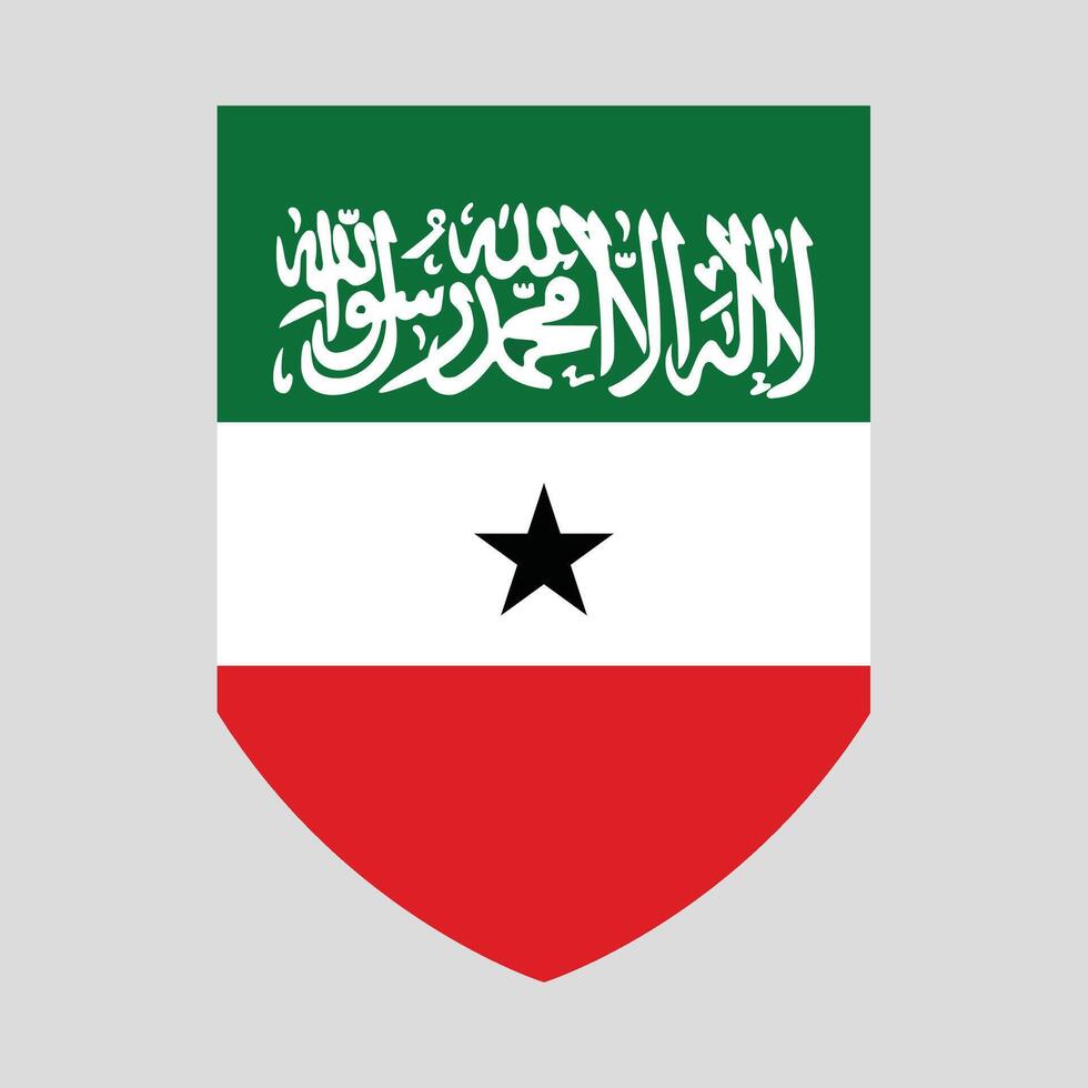 Somaliland Flag in Shield Shape vector