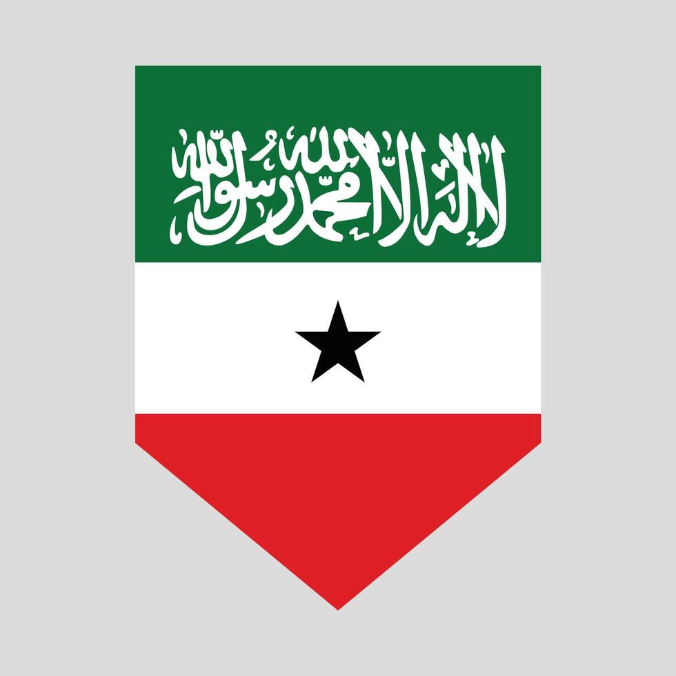 Somaliland Flag in Shield Shape vector
