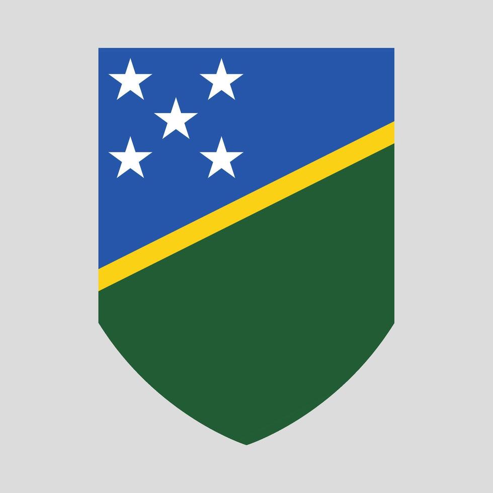 Solomon Islands Flag in Shield Shape vector