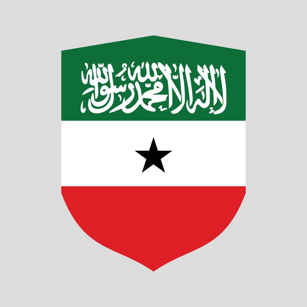Somaliland Flag in Shield Shape vector