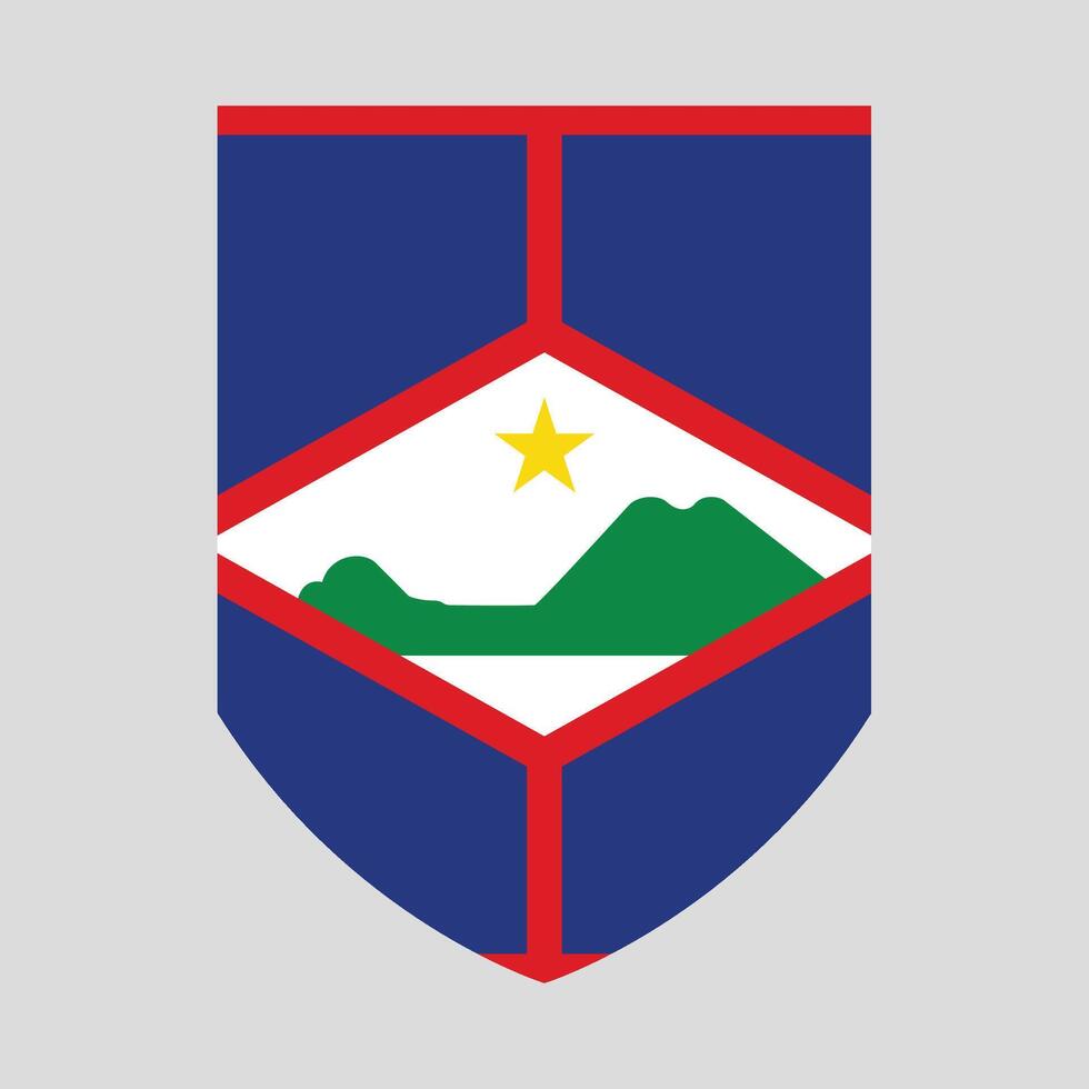 Sint Eustatius Flag in Shield Shape vector