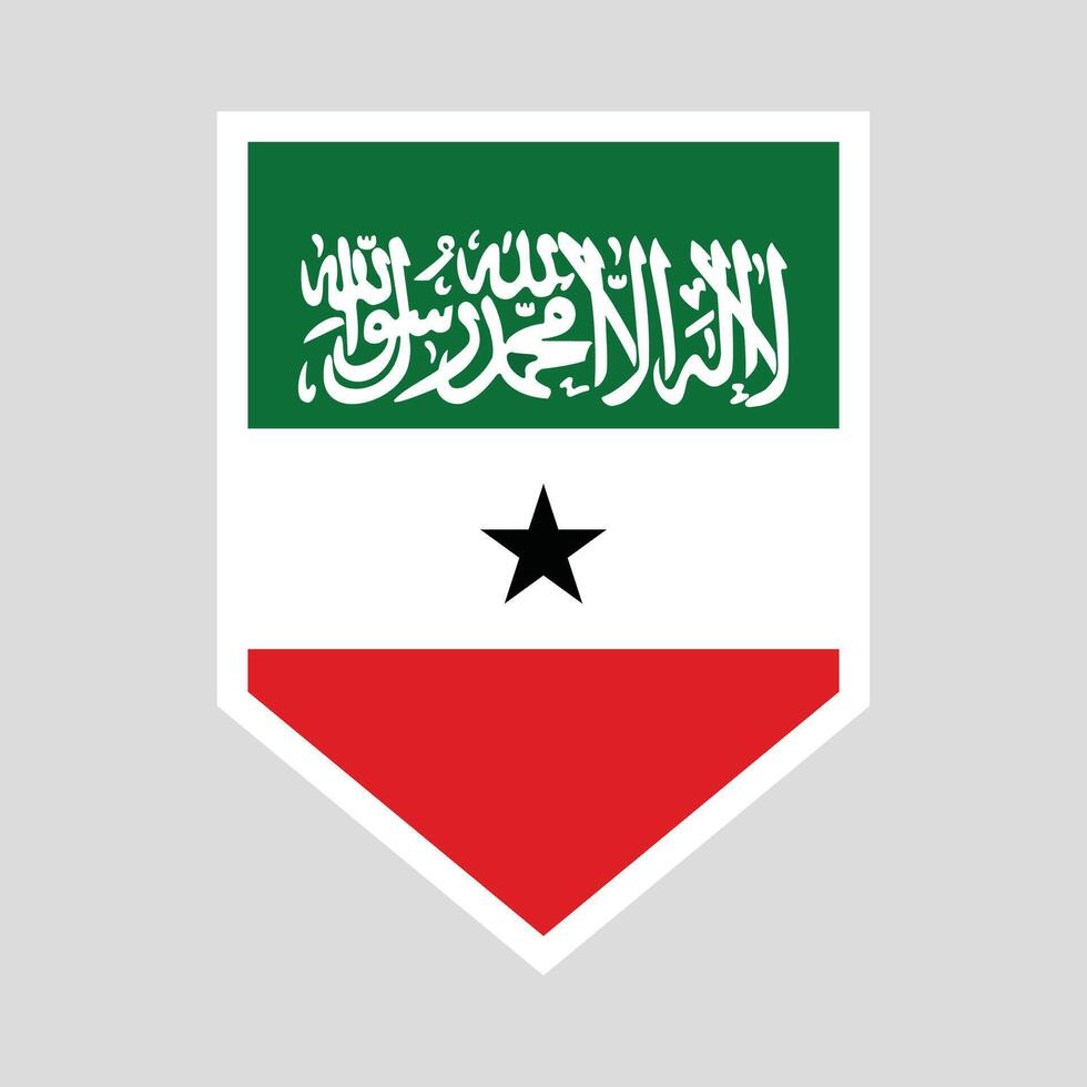 Somaliland Flag in Shield Shape vector