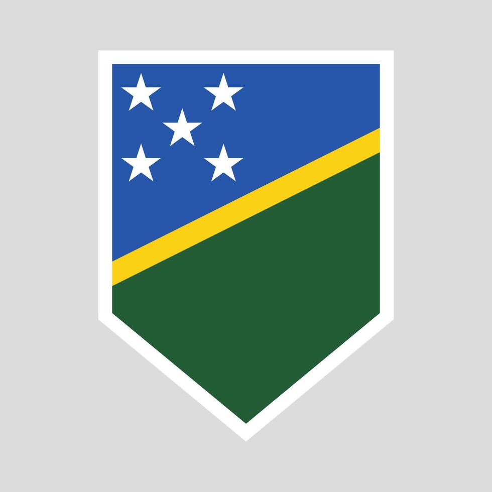 Solomon Islands Flag in Shield Shape vector