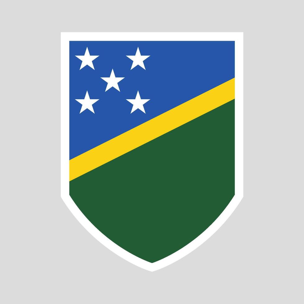 Solomon Islands Flag in Shield Shape vector