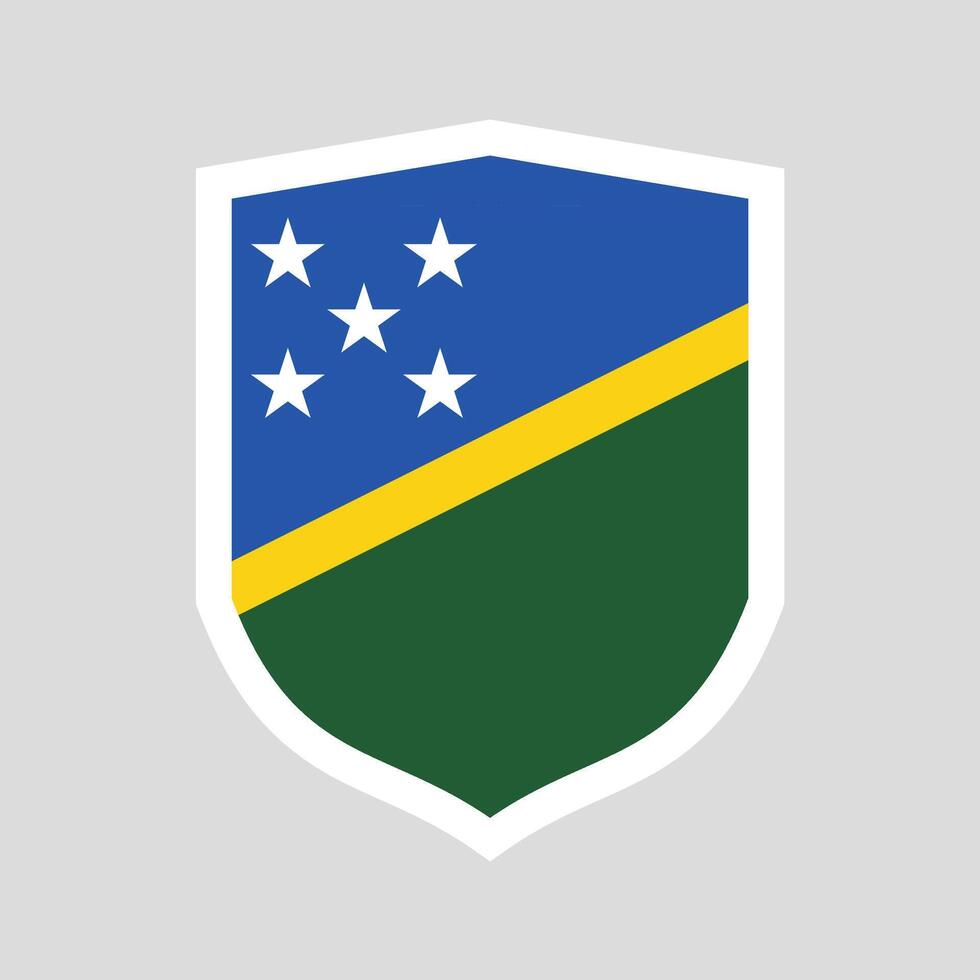 Solomon Islands Flag in Shield Shape vector