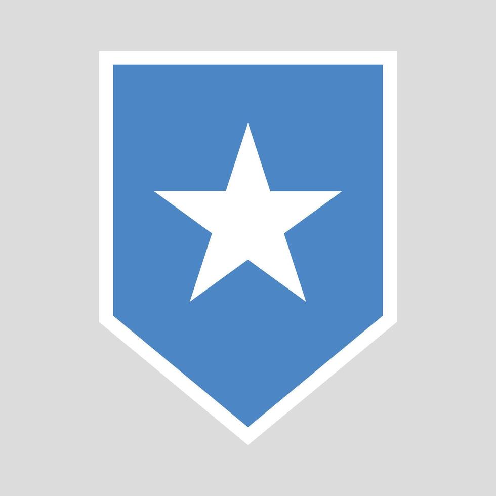 Somalia Flag in Shield Shape vector