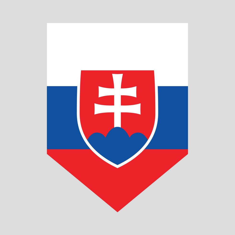 Slovakia Flag in Shield Shape vector