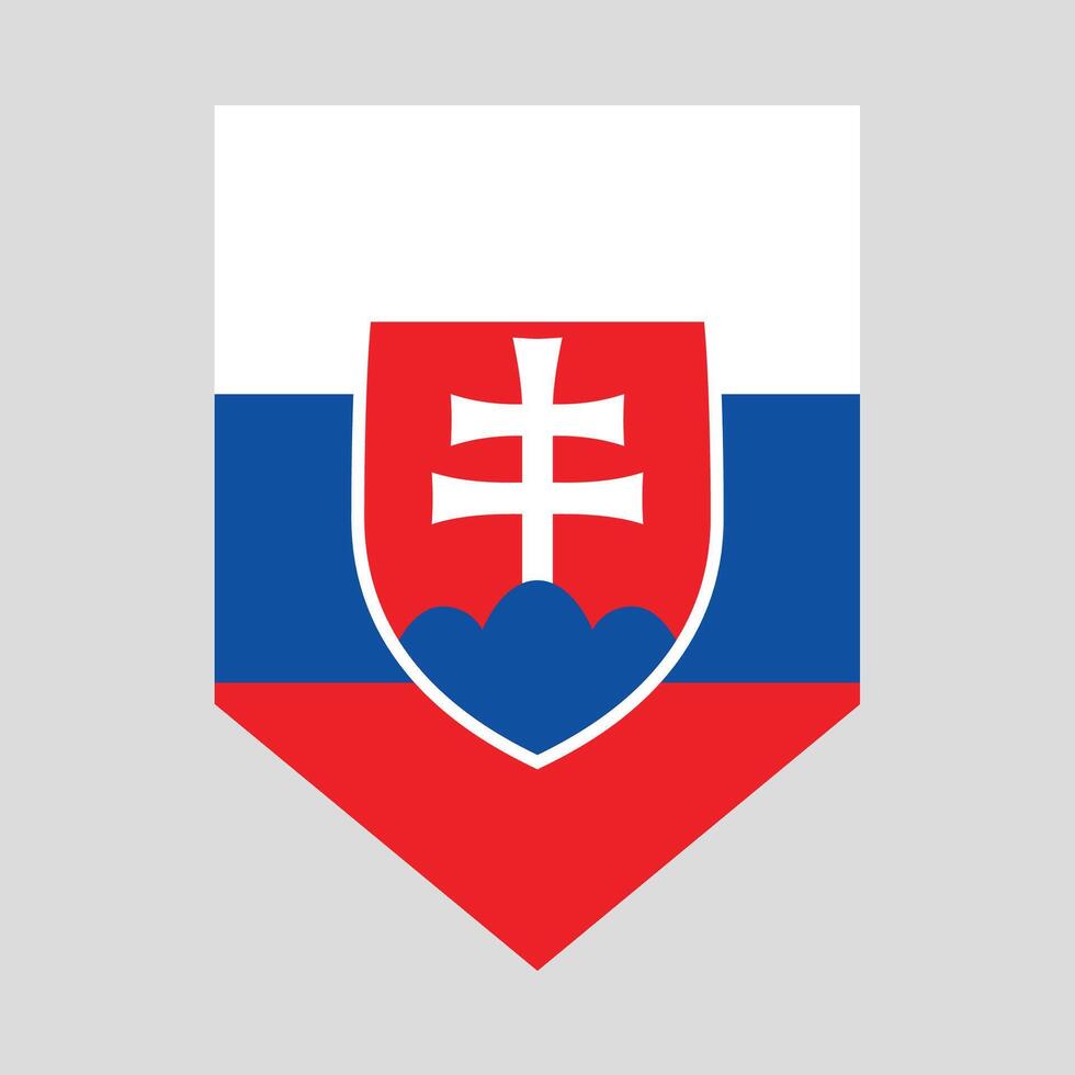 Slovakia Flag in Shield Shape vector