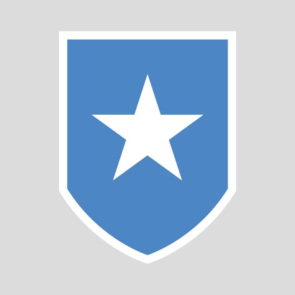 Somalia Flag in Shield Shape vector