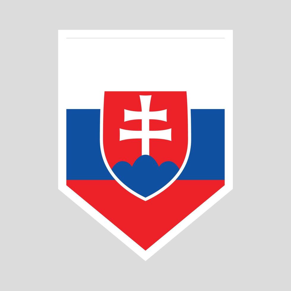 Slovakia Flag in Shield Shape vector