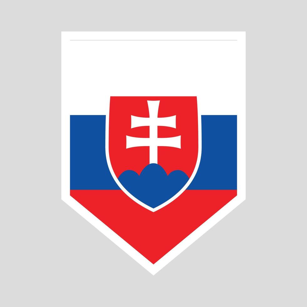 Slovakia Flag in Shield Shape vector