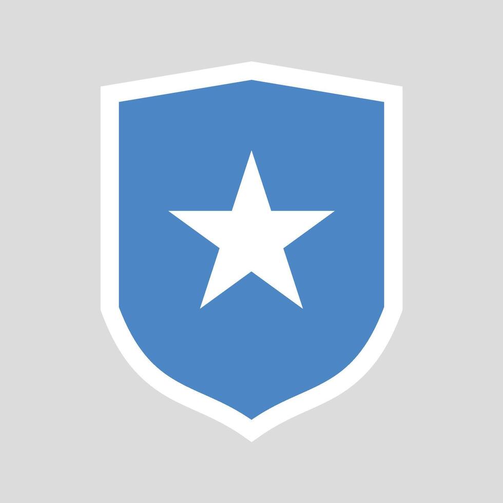 Somalia Flag in Shield Shape vector