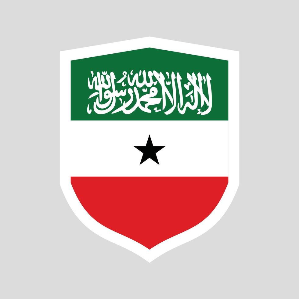 Somaliland Flag in Shield Shape vector